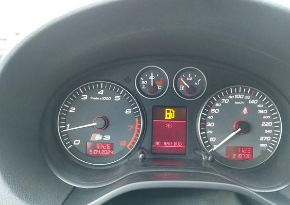 Audi S3 cena 36999 przebieg: 218257, rok produkcji 2007 z Siechnice małe 379